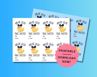 Mickey Duck You’ve Been Pixie Dusted Tags for Disney Cruise Line Fish Extender Gifts | Printable Digital Download Files