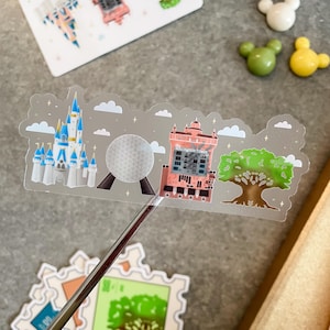 WDW Four Parks Sticker | Vinyl Disney World Disney Stickers, Junk Journal Crafting, Pixie Dust Thank You Gift, Waterproof Water Bottle Decal