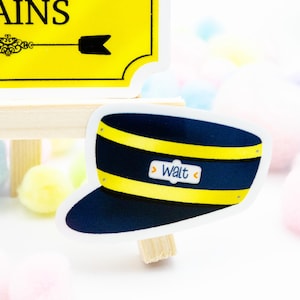 Walt Disney Train Conductor Hat Sticker | Disney World Railroad Sticker | Disneyland Water Bottle Stickers | WDW Main Street USA Sticker