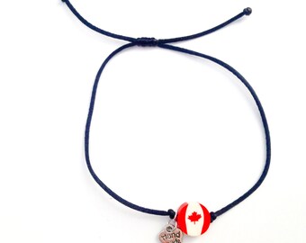 CANADA 2mm Satin Cord bracelet Macrame Collection Be proud and show your Hands