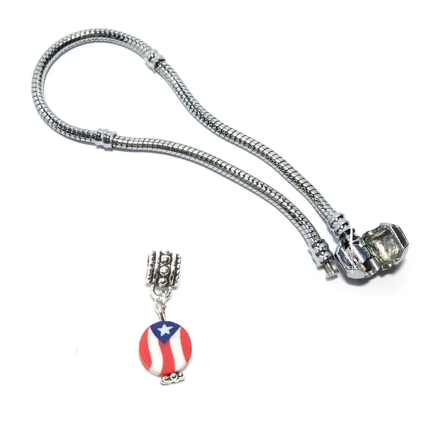 Puerto Rico Flag European Charms For Bracelets Fits Pandora
