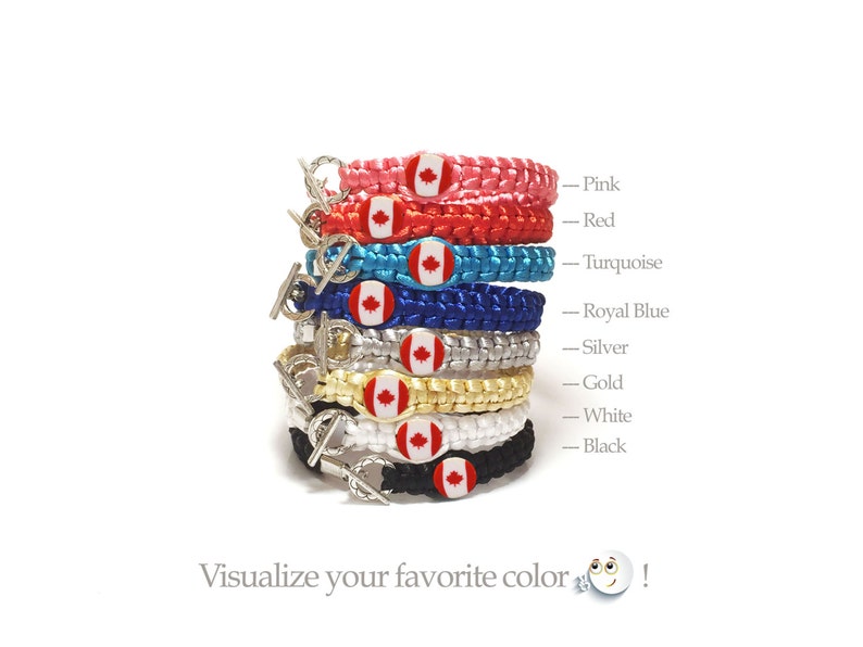 CANADA 2mm Satin Cord bracelet Macrame Collection Be proud and show your Hands