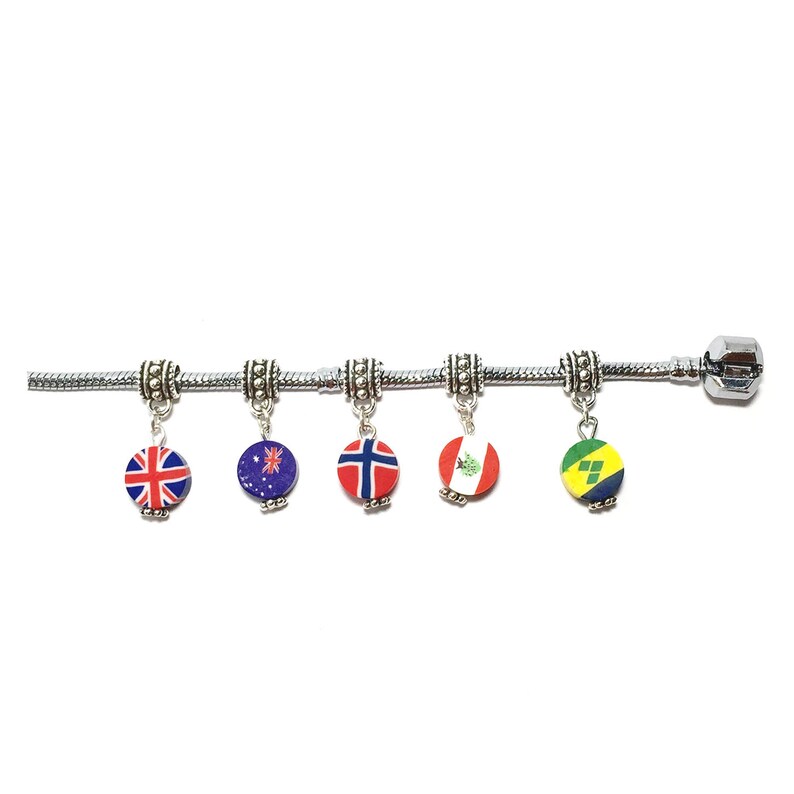 Norway Flag European Charms for bracelets fits Pandora Etsy