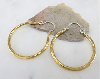 Brass Earrings ~ Hoop Earrings ~ Modern Earrings ~ Dangle Earrings ~ Gold Earrings ~ Everyday Earrings ~ Minimalist Earrings ~ Zen Earrings