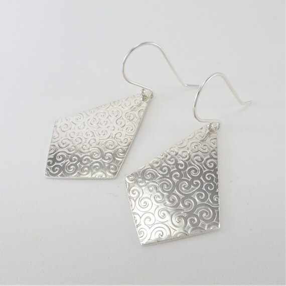 Silver plated bar earrings Morden Minimalist Geometric earrings Gift for her