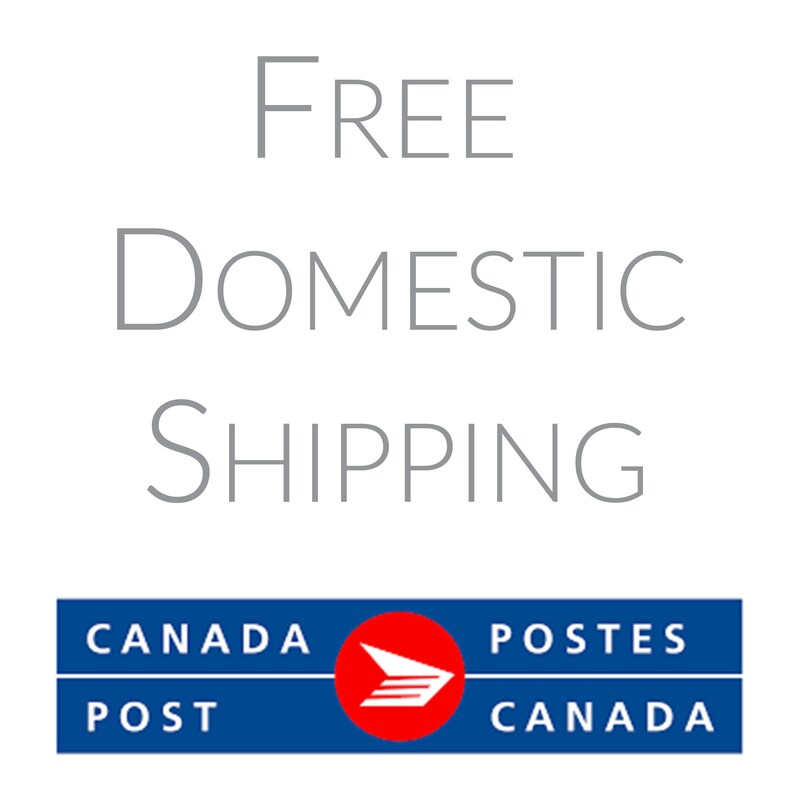 May include: Free domestic shipping on orders within Canada. The image features the Canada Post logo with the text "Canada Post" and "Postes Canada" in blue and white.