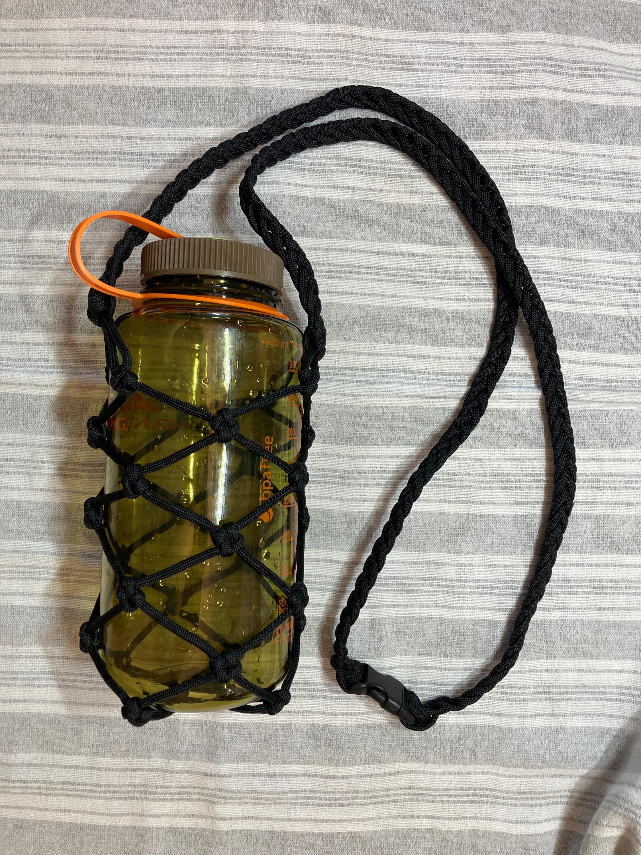 Haoyull Sangle De Bouteille D'eau En Paracorde Avec Cordon, Poignée En Paracorde Avec Mousqueton Pour Bouteille D'eau Pour L'extérieur