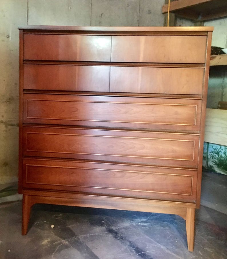 Ready for Custom Lacquer FREE SHIPPING Mid Century Tallboy