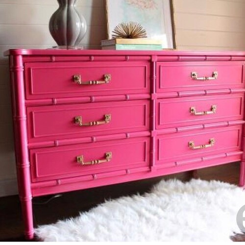 Faux Bamboo Dresser Custom Lacquered Etsy
