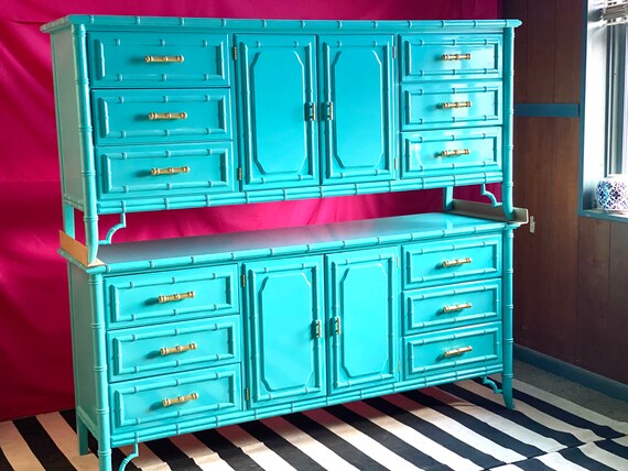 ready to be customized Dixie Aloha Faux Bamboo Cabinet Buffet One drawer