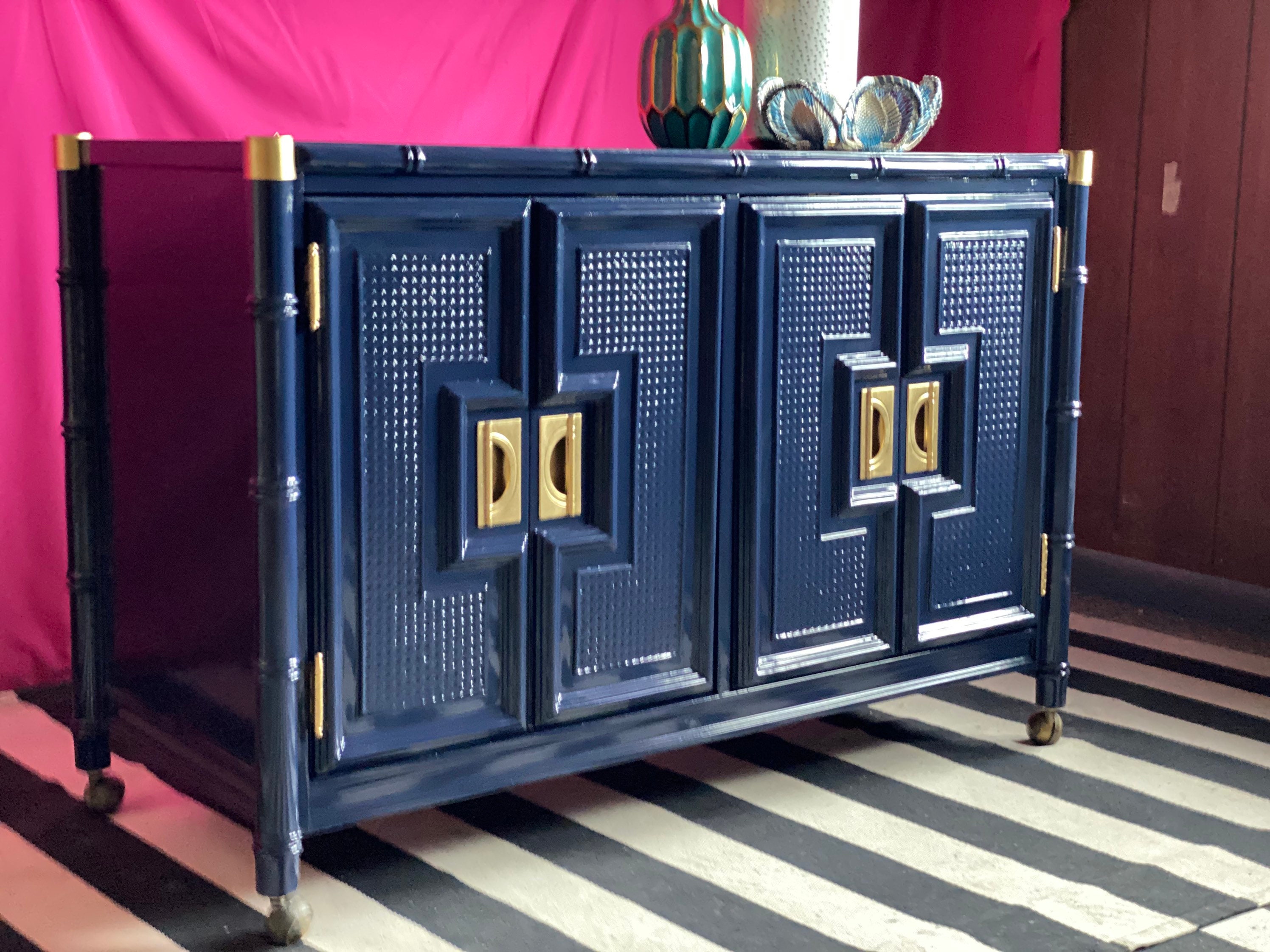 Faux Bamboo Bar Cart in Old Navy Etsy