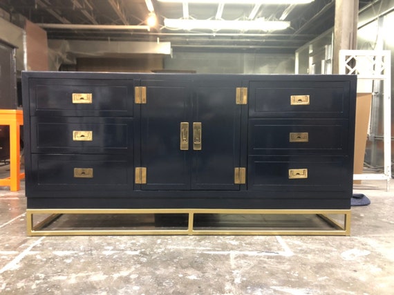 Dixie Campaign Dresser Or Credenza Custom Lacquer Free Etsy
