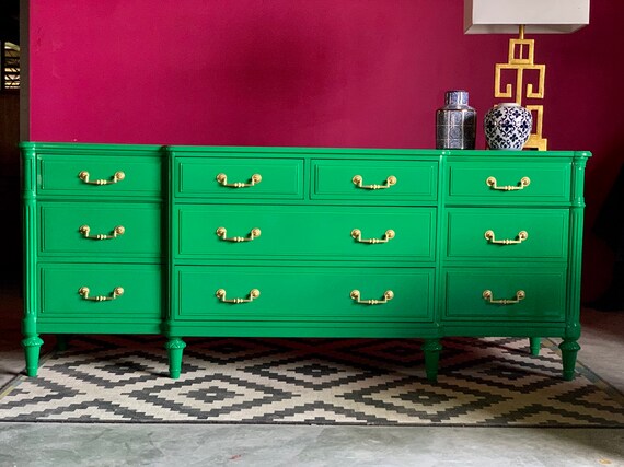 Stunning Breakfront Dresser Ready To Ship Free Shipping Etsy