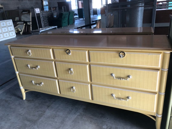 Thomasville Faux Bamboo Dresser Custom Lacquer Included Free Etsy