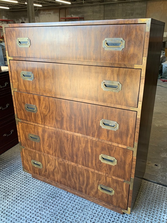 Campaign Tall Dresser Custom Lacquered Etsy