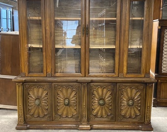 Custom Lacquered Vintage China Cabinet Custom Lacquered Vintage China Cabinet