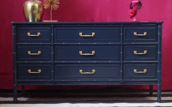 Henry Link Bali Hai 9 Drawer Dresser Custom Lacquer Etsy