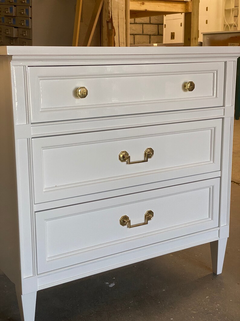 Pair of Traditional Nightstands Custom Lacquered Etsy