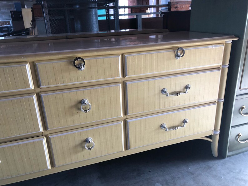 Thomasville Faux Bamboo Dresser Custom Lacquer INCLUDED FREE Etsy