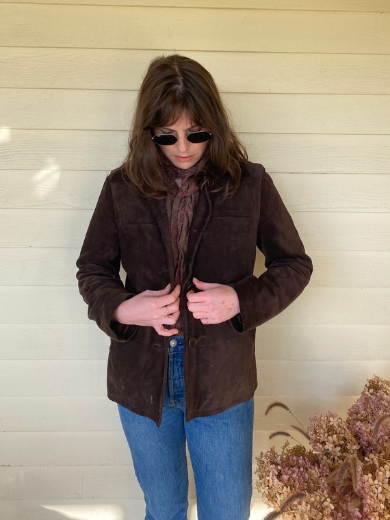 Coach Chocolate Brown Suede Jacket