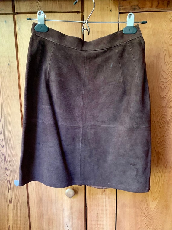 Choclate Brown Suede Western Skirt