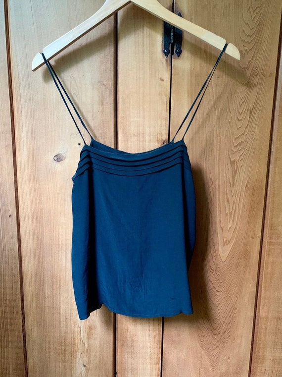 Black Silk Camisole Tank Top