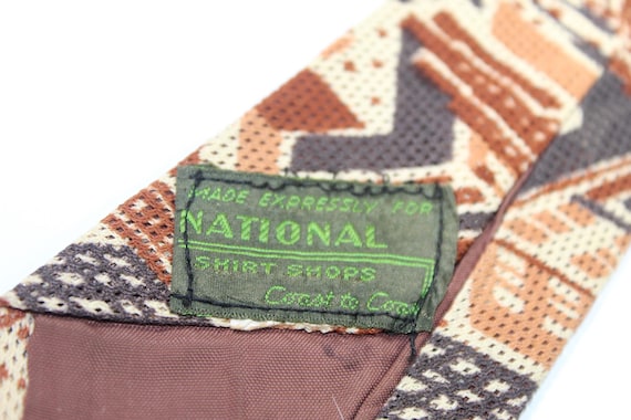 Leno weave tie with abstract pattern - image 3