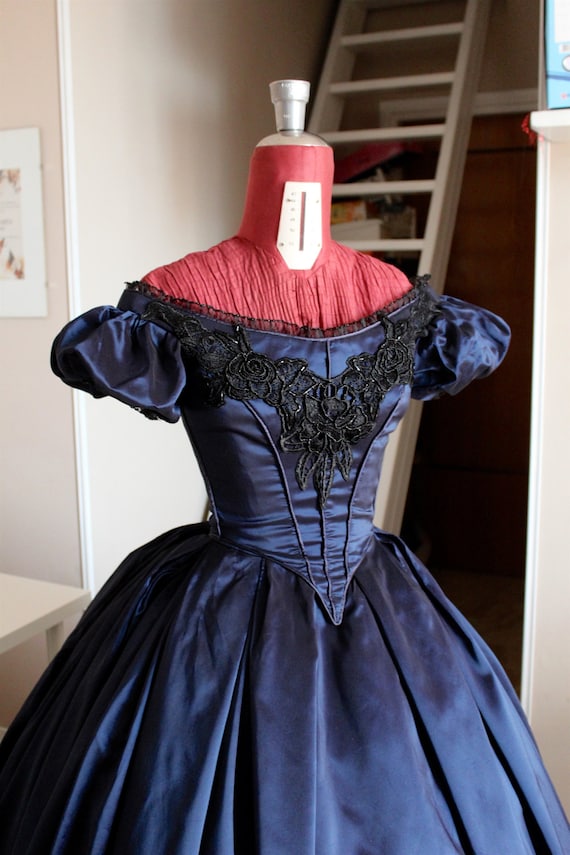 black victorian ball gown