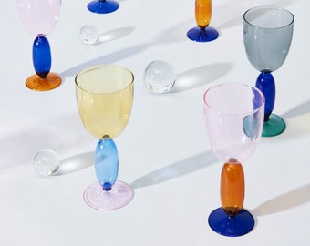 BOON Wine Glasses Set – Handmade, Mouth-Blown Glasses | Unique Dutch Design - Christmas   | Festive Tableware for Celebrations