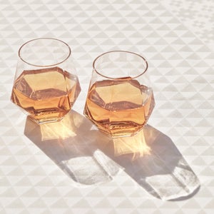 Glasses - RADIANT - PuikDesign - Glass - Diamond - Water - Wine - Whiskey - Geometric - Bar - Handmade - Decanter