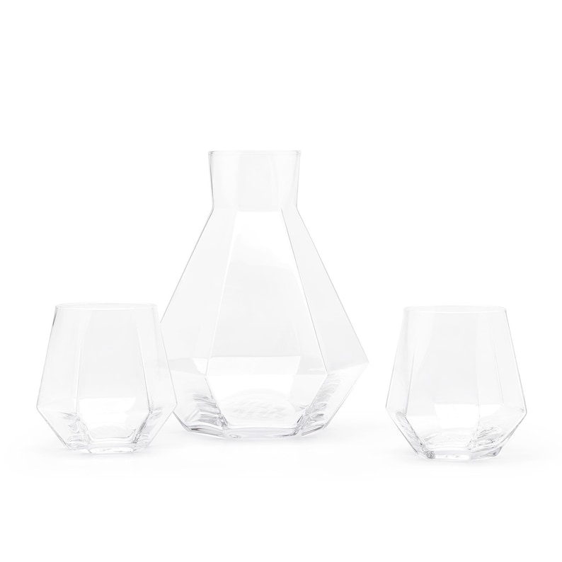 Set Caraffa e Bicchieri Raro & Radiante REGALO Speciale festività Vino Decanter Caraffa Bicchieri Stoviglie Caraffa Whisky Acqua immagine 7