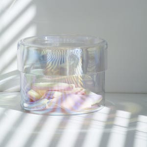 Glass Storage Jar - CIRCUM High - PuikDesign - Rainbow Glass - Handmade - For Cookies, Treats & Decor