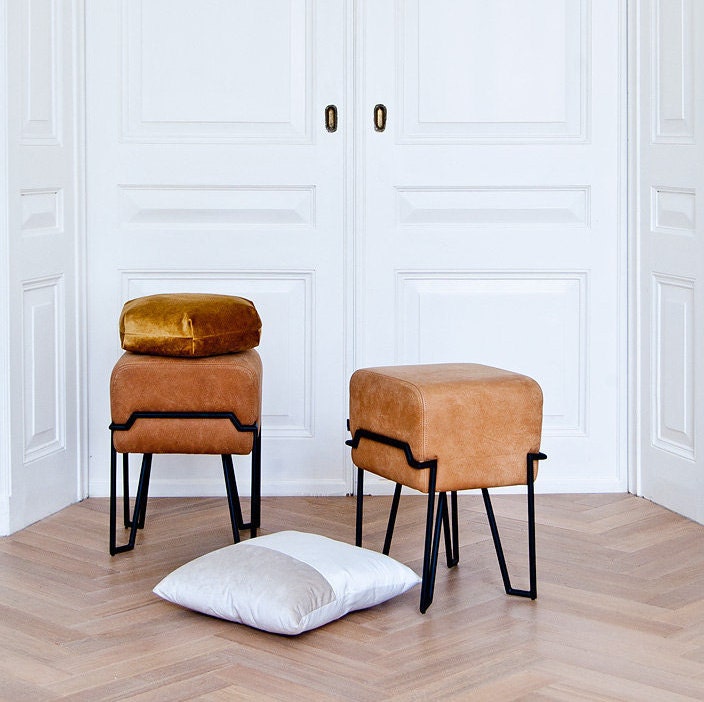 Bokk Stool - Puik Design Amsterdam-Tabouret-Meubles-Intérieur-Acier-Fait Main-Feutre-Laine-Coating d