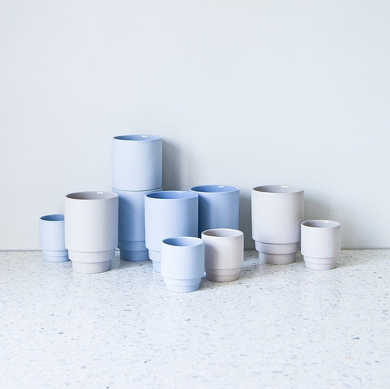 ESPRESSO MUG Puik Design Amsterdam Chope Porcelaine Céramique Café Thé Géométrique Empilable Cuisine Diner Table image 4