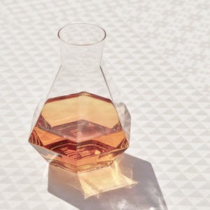 Rare Crystal Decanter - Handcrafted - Puik Design - Diamond Shape - For Wine, Water, Whiskey - Glass - Crystal - Diamond - Bar - Carafe
