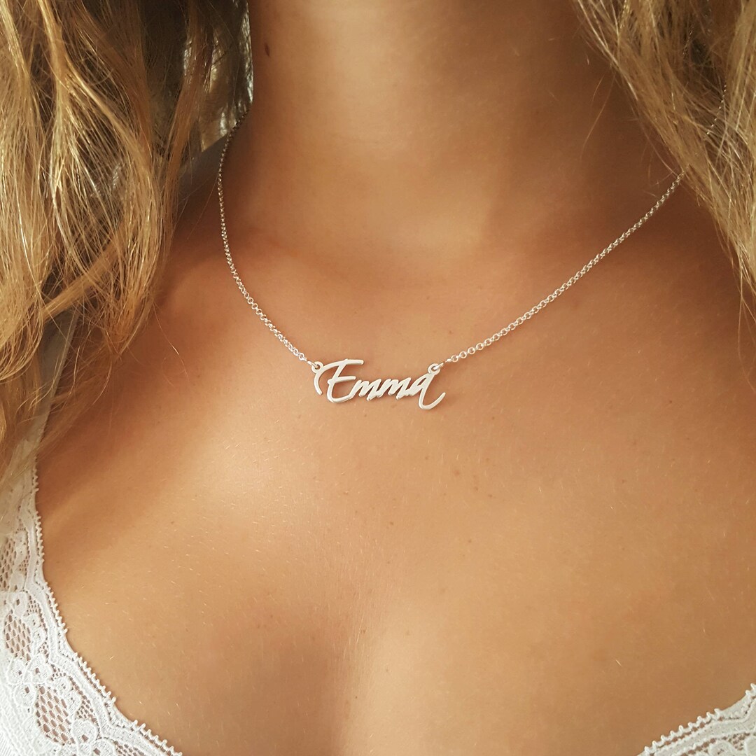 24K Gold Name Custom Necklace With Names Customize YOUR OWN NAME - Main Image