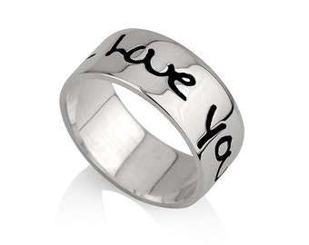 Handwriting Ring - Custom Handwriting Ring - With your Personalized Signature -  Signature Jewelry