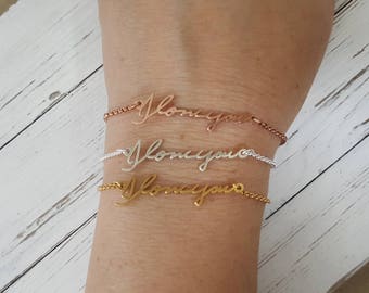 Personalized Actual Handwriting Bracelet - Custom Actual Handwriting Jewelry - Signature Bracelet - Memorial Keepsake Gift