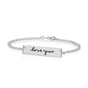 Signature Bar Necklace - Personalized Handwriting Necklace - Keepsake Jewelry - Christmas Gift
