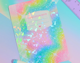Kindle Insert for Clear Case, Dreamy Pastel Rainbow Composition Y2K Bookish Holographic