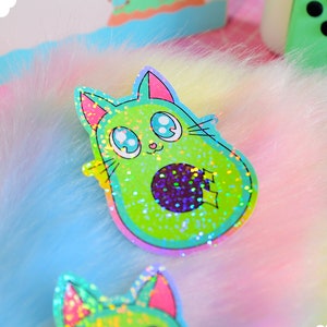 Catocado, Cat Avocado Holographic Sticker