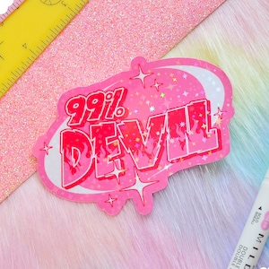 99% Devil Y2K Holographic Sticker