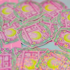 Hanami Sakura Cherry Blossom Glitter Sticker
