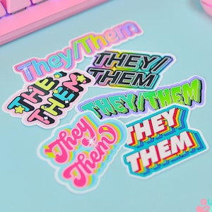 They / Them Pronouns Sticker Pack