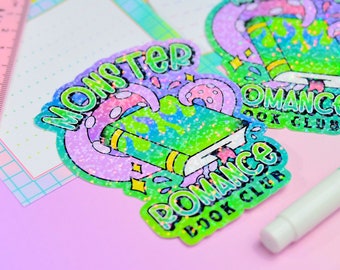 Monster Romance Book Club, Smut Bookish Holographic Sticker