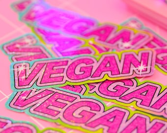Vegan Holographic Sticker