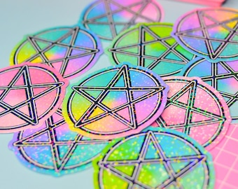 Pentagram Holographic Sticker