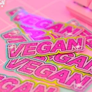 Vegan Holographic Sticker