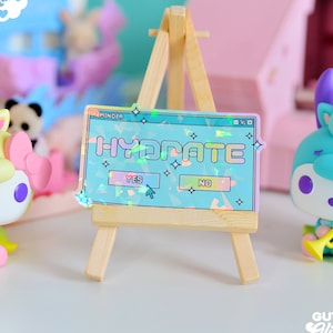 Sticker holographique pop-up Y2K Hydrate