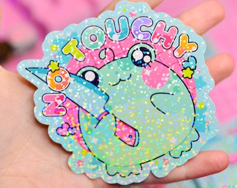 No Touchy 3.0 Froggy Frog Holographic Sticker